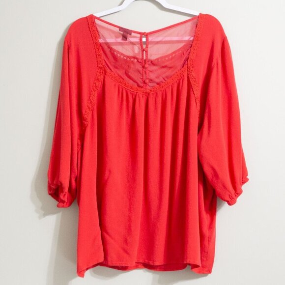 Torrid Red Blouse - Picture 2 of 5